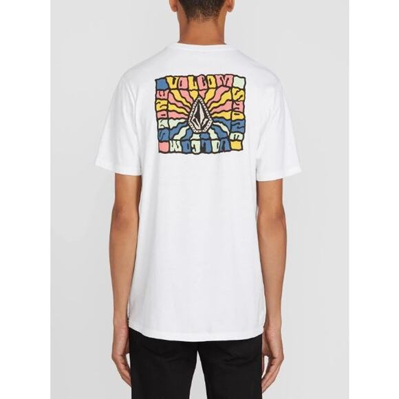 Volcom Beige Stone Short Sleeve Crew Neck Graphic T-Shirt Men's Size Medium - Picture 1 of 5